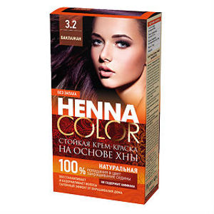 Krémová farba na vlasy Henna color 3.2 - BAKLAŽÁN - Fitokosmetik - 115ml