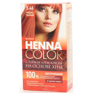 Krémová farba na vlasy Henna color  5.46 MEDENO – RYŠAVÁ - Fitokosmetik - 115ml
