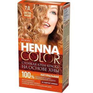 Krémová farba na vlasy Henna color  7.0  SVETLO HNEDÁ - Fitokosmetik - 115ml