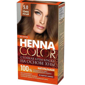 Krémová farba na vlasy Henna color 5.0 HNEDÁ - Fitokosmetik - 115ml