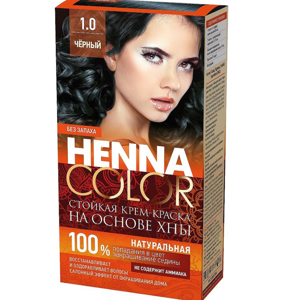 Krémová farba na vlasy Henna color 1.0 ČIERNA - Fitokosmetik - 115ml