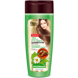 Žihľavový šampón na suché a tenké vlasy s mätou a rumančekom - Fitokosmetik - 270 ml