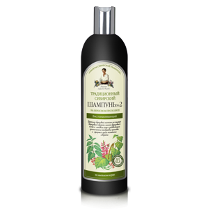 Tradičný sibírsky šampón s brezovým propolisom č.2 - obnovujúci - Babička Agafia -  550 ml