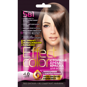 Fitokosmetik - Effect Color - Dlhotrvajúca krémova farba na vlasy, tónovaný gaštan - 50 ml
