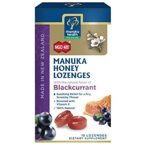 Manuka Health Cukríky Manuka MGO™400+ s čiernymi ríbezlami 65g