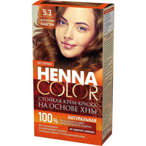 Krémová farba na vlasy Henna color 5.3, Zlatý gaštan - Fitokosmetik - 115ml