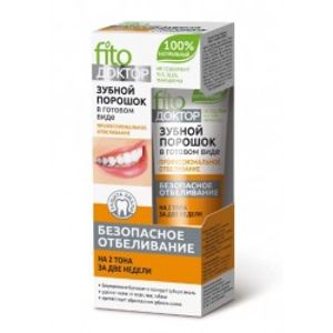 Zubný prášok v hotovej forme, profesionálne bielenie o dva tóny za 2 týždne - Fitokosmetik – 45g