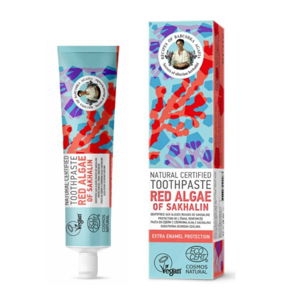 Prírodná zubná pasta s obsahom sanghalinskej červenej riasy pre ochranu skloviny - Babička Agafia - 85 g