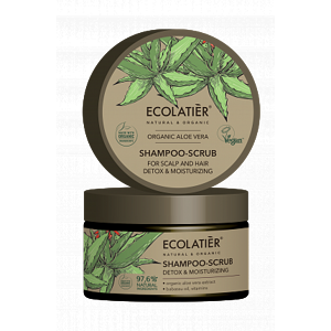 Peelingový šampón Aloe vera - detoxikuje a hydratuje vlasy - EcoLatier Organic - 250ml