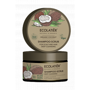 Peelingový šampón Kokos - hĺbkové čistenie pokožky a vlasov - EcoLatier Organic - 250ml