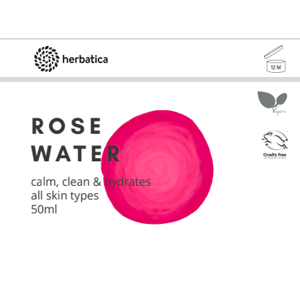 Ružová voda 100% BIO prírodná - Herbatica Objem: 50 ml