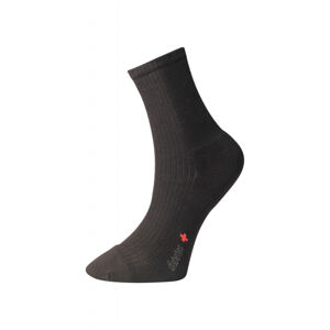 Ponožky s jemným zovretím lemu - s mikroplyšom v päte a špičke - tmavo šedá - Ovecha Veľkosť: 29-30