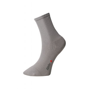 Matex Ponožky s jemným zovretím lemu, s mikroplyšom v päte a špičke - šedé Veľkosť: 29-30