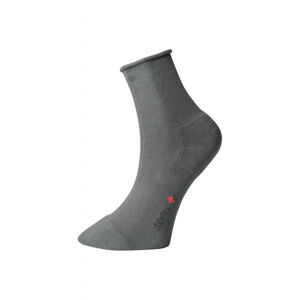 Matex Ponožky s jemným zovretím lemu  "Roll-top"- s mikroplyšom - tmavo šedá Veľkosť: 25-26