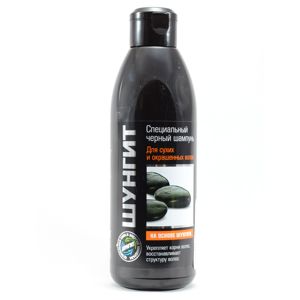 Špeciálny čierny šampón so šungitom pre suché a farbené vlasy - Fratti - 300ml