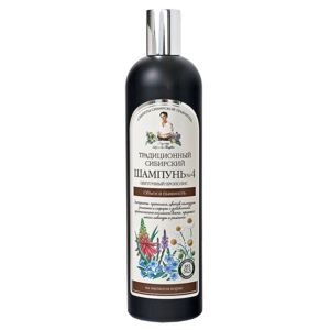 Tradičný sibírsky šampón na vlasy na báze kvetového propolisu – pre objem a krásu vlasov č. 4 - Babička Agafia - 550 ml