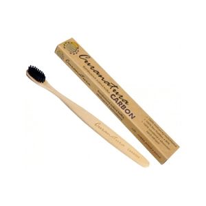 Bambusová zubná kefka - soft jemná a šetrná - Carbon - Curanatura